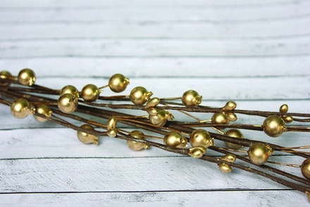 Гілочка з золотими ягодами від ScrapBerryʼs, 38 см