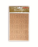 Набір вирубок з чіпборду "Крафт цифри", 2 аркуші