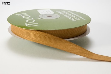 Стрічка Twill - Antique Gold, колір бежевий, ширина 16 мм, довжина 90 см