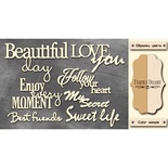 Чипборд Фабрика Декору - Фрази 4, колір молочний, крафт