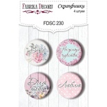 Набір скрап-фішок ТМ Фабрика Декору з 4 шт. №230