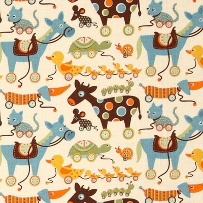 Тканина 100% бавовна - Іграшки на колесах, 45x55см