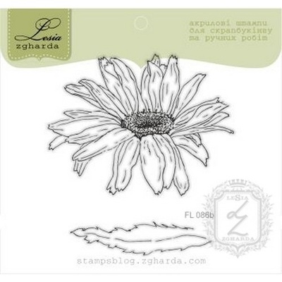 Набор акриловых штампов Lesia Zgharda Ромашка маленька FL086b, 2 шт