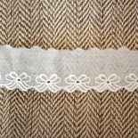 Мереживо шиття, колір білий натуральний, 100% бавовна, ширина 3.5см, довжина 45см
