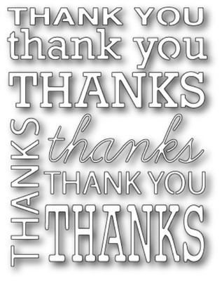 Ніж для вирубки від Poppystamps - Thank You Background