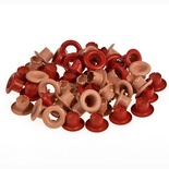 Набор люверсов, 4,8 мм, красные, 50 шт.