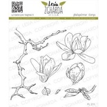 Набір акрилових штампів Lesia Zgharda Гілочка магнолія з цвітом конструктор FL211