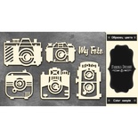 Чипборд Фабрика Декору - Фотоаппараты, цвет черный