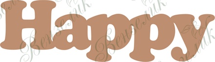 Чипборд від Вензелик - Happy, розмір: 20*70 мм