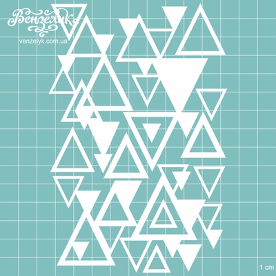 Чипборд від Вензелик - Геометричний набір 02, розмір: 14,6x9,7 см