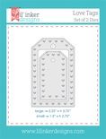 Ножі для вирубки від Lil'Inker Designs - Love Tags Die Set