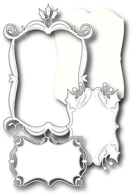 Ножі для вирубки - Dies- Holly Holiday Frame Set