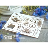 Чипборд ScrapBox - Набір швейний з швейною машинкою Ho-091