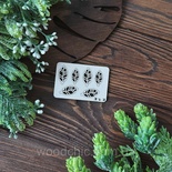 Чипборд Листочки 2 від WOODchic, розмір 2,5x1,2см