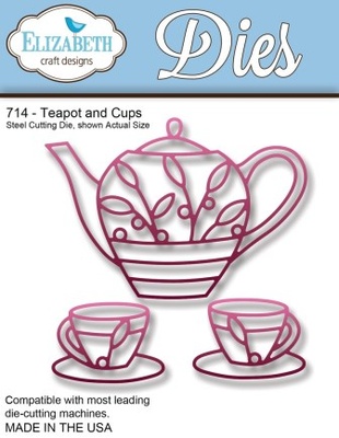 Ніж від Elizabeth Craft Designs - Teapot and Cups, 3 елемента.