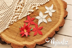 Ножи для вырубки от AgiArt - "Пуансеттия (малый набор)" 