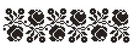 Акриловый штамп F039 Цветочный орнамент, размер 2,6 * 9,4 см