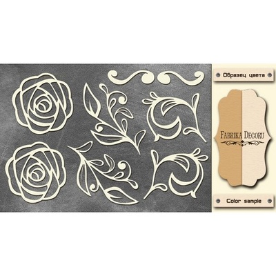 Чипборд Фабрика Декору - FDCH-139, колір молочний, крафт