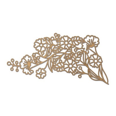 Набір чіпбордів Квітковий орнамент 10x15см 550, колір крафт, ТМ Фабрика Декору