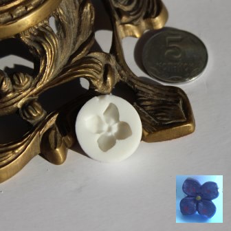 Силіконова форма (молд) - квітка, розмір: 14 мм