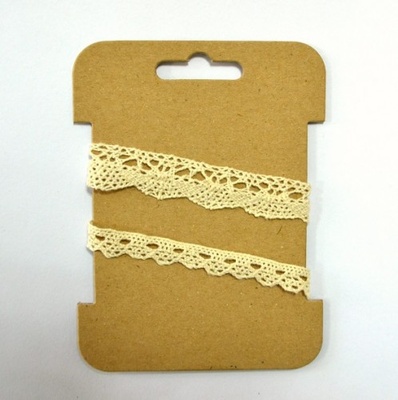 Набір мереживних бавовняних кремових стрічок від ScrapBerryʼs. Розміри: 1 см, 1,5см по 1 м