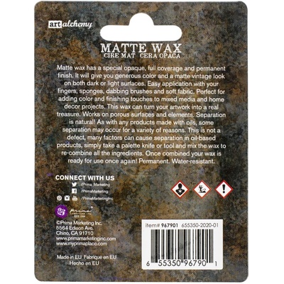 Матовий віск від Prima Marketing - Finnabair Art Alchemy Matte Wax - Rusty Brown, 20 мл