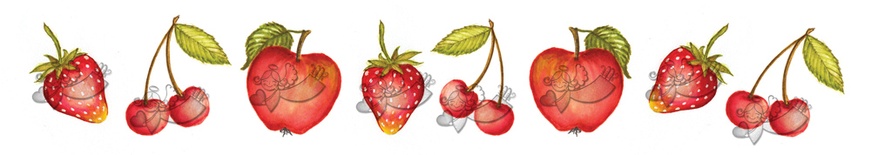 Двосторонній аркуш з картинками Galeria Papieru - Herbatka dla Dwojga - owoce, 5х15см,1 шт. - GP - 009 - 02