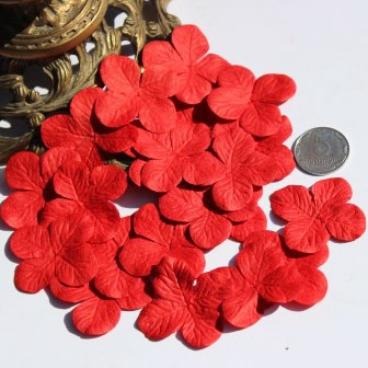 Гортензія, колір: червоний, 3,2см, 20 шт.