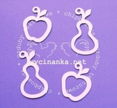 Чипборд від Wycianka - Яблука і груші, 4 шт.