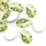 Скляний кабашон "Лондон, Tower", 13x18мм, 1 шт.