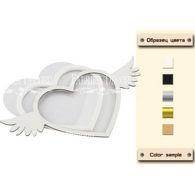 Заготовка для шейкера Серце з крилами 18,7x10 см, колір золото, ТМ Фабрика Декору