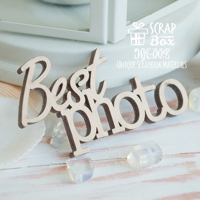 Золоті фішки ScrapBox — Напис BestPhoto Wfi - 009