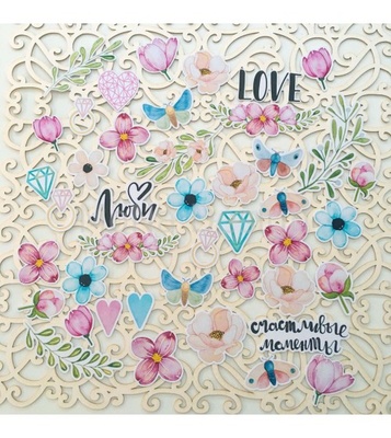 Набор высечек от Mona Design - Love is in the air, размер упаковки 10x14,5 см