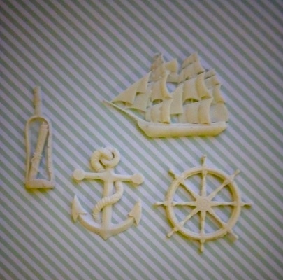 Гнучкі пластикові фігурки - Якорі, 4х3см