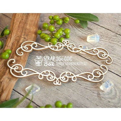 Чипборд ScrapBox - Бордюри з вензелями (2 шт.) Hw-034