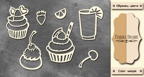 Набір чіпбордів ТМ Фабрика Декору FDCH - 097, колір молочний, крафт