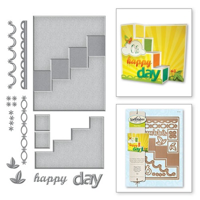 Ножі від Spellbinders — Happy Days, для виготовлення фігурної листівки