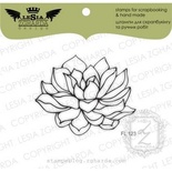 Акриловый штамп Lesia Zgharda FL123b Суккулент большой, размер 5,8х4,6 см