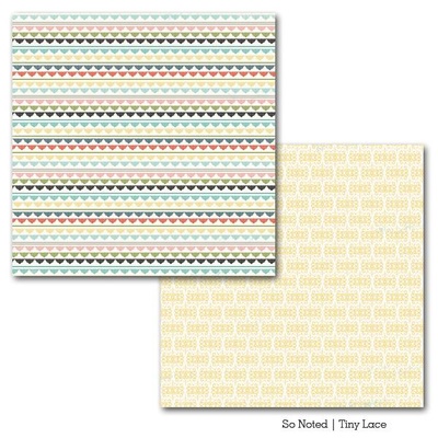 Аркуш двостороннього паперу Carta Bella So Noted - Tiny Lace, розмір 30x30 см