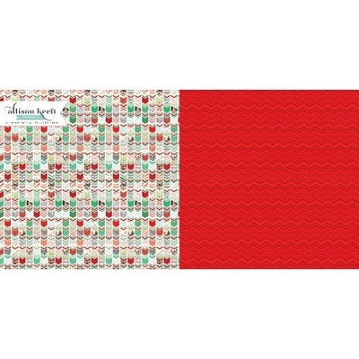 Аркуш скрап-паперу Webster's Pages Christmas Spirit, 30x30 см, двосторонній