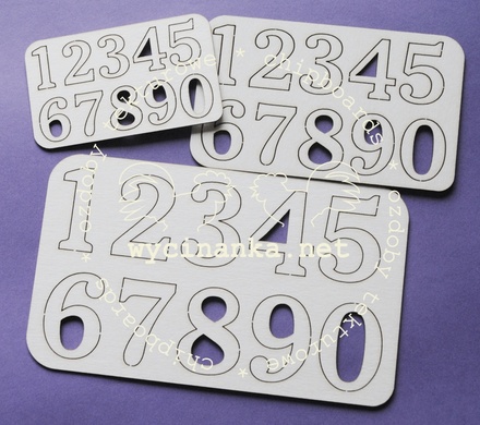 Чипборд від Wycinanka - Набіри цифр, 3 шт