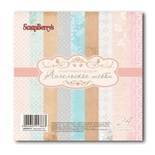 Набор бумаги для скрапбукинга Ангельское Шебби, 15х15 см, 24 листа 170 гр/м  от ScrapBerry's - Ангельськое шебби