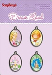 Набор металлических украшений с эпоксидными стикерами от Scrapberry's - Подружки