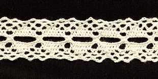 Кружево вязаное, цвет бежевый, ширина 21 мм, длина 90 см