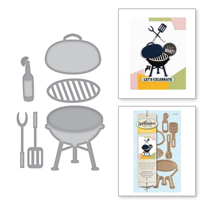 Ножі від Spellbinders - Die D-Lites Weekend Grill Etched Dies 