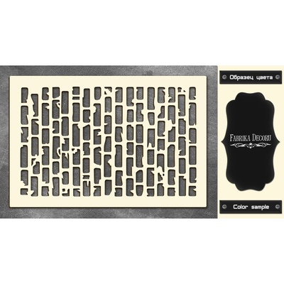 Чипборд Фабрика Декору - Цегла ики 1, колір чорний