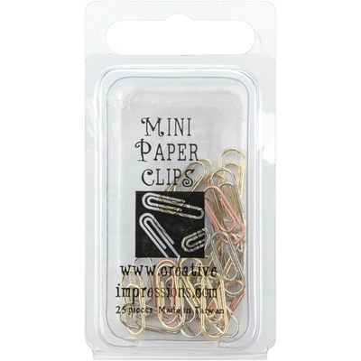 Декоративные скрепки Creative Impressions - Silver/Copper/Brass Mini Metal Paper Clips
