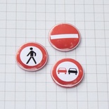 Скрап-значки (фишки). Дорожные знаки №4, 3 шт