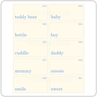Флеш-карточки зі словами «Baby Boy One Word», розмір 5x10cм, 10 шт.