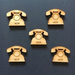 Деревʼяна фігурка WOOD-121 - Телефон, 1 штука